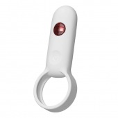 Белое эрекционное виброкольцо с пультом ДУ - Youvic - в Южно-Сахалинске купить с доставкой