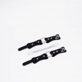 Черные кожаные наручники с кольцом - Crazy Handmade - купить с доставкой в Южно-Сахалинске