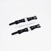 Черные кожаные наручники с кольцом - Crazy Handmade - купить с доставкой в Южно-Сахалинске