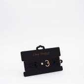 Черный кожаный ошейник с золотистой фурнитурой - Crazy Handmade - купить с доставкой в Южно-Сахалинске