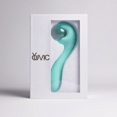 Бирюзовый вибромассажёр с деликатными токами - Youvic - купить с доставкой в Южно-Сахалинске