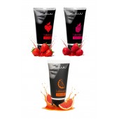 Набор из 3 съедобных лубрикантов JUJU (клубника, малина, грейпфрут) - JuJu - купить с доставкой в Южно-Сахалинске