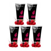 Набор из 5 съедобных лубрикантов JUJU со вкусом малины - JuJu - купить с доставкой в Южно-Сахалинске