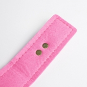 Черно-розовый ошейник с золотистой фурнитурой - Crazy Handmade - купить с доставкой в Южно-Сахалинске