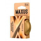 Точечные презервативы MAXUS 2000 Amazing Dots с железным кейсом - 3 шт. - Maxus - купить с доставкой в Южно-Сахалинске
