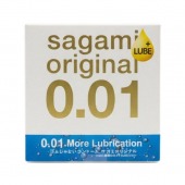 Увлажнённый презерватив Sagami Original 0.01 Extra Lub - 1 шт. - Sagami - купить с доставкой в Южно-Сахалинске