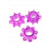 Набор из 3 лиловых эрекционных колец различной формы - Erowoman-Eroman - в Южно-Сахалинске купить с доставкой