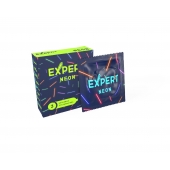 Светящиеся в темноте презервативы Expert Neon - 3 шт. - Expert - купить с доставкой в Южно-Сахалинске