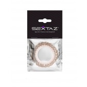 Эрекционное кольцо с бежевыми «ресничками» - Sextaz - в Южно-Сахалинске купить с доставкой