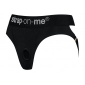 Черные трусики для насадок Heroine Lingerie Harness - size XL - Strap-on-me - купить с доставкой в Южно-Сахалинске