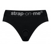 Черные трусики для насадок Heroine Lingerie Harness - size XL - Strap-on-me - купить с доставкой в Южно-Сахалинске