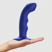 Синяя насадка-стимулятор Strap-On-Me Tapping Dildo Wave - Strap-on-me - купить с доставкой в Южно-Сахалинске