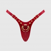 Красный пояс для фиксации насадок Strap-On-Me Leatherette Harness Fabulous - Strap-on-me - купить с доставкой в Южно-Сахалинске