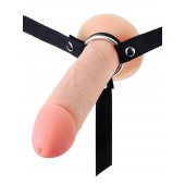 Мужской полый страпон на регулируемых ремешках - 22 см. - Sex Expert - купить с доставкой в Южно-Сахалинске