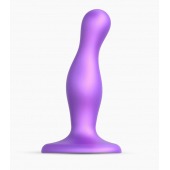 Фиолетовая насадка Strap-On-Me Dildo Plug Curvy size S - Strap-on-me - купить с доставкой в Южно-Сахалинске