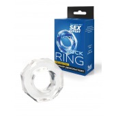 Прозрачное эрекционное кольцо в форме гайки - Sex Expert - в Южно-Сахалинске купить с доставкой