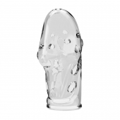 Прозрачная насадка на пенис Booker - 8 см. - Baile - в Южно-Сахалинске купить с доставкой