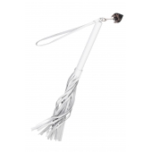 Белая кожаная плеть - 50 см. - Pecado - купить с доставкой в Южно-Сахалинске