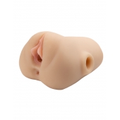 Телесный мастурбатор с вибрацией Double Pounder Vibrating Squeeze Stroker - Pipedream - в Южно-Сахалинске купить с доставкой