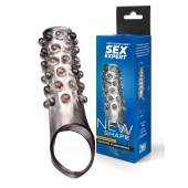 Дымчатая насадка на пенис с выпуклостями - 11 см. - Sex Expert - в Южно-Сахалинске купить с доставкой