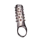 Дымчатая насадка на пенис с выпуклостями - 11 см. - Sex Expert - в Южно-Сахалинске купить с доставкой