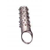 Дымчатая насадка на пенис с шипами и выпуклостями - 12 см. - Sex Expert - в Южно-Сахалинске купить с доставкой