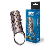 Дымчатая насадка на пенис с шипами и выпуклостями - 12,5 см. - Sex Expert - в Южно-Сахалинске купить с доставкой