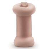 Телесный люминесцентный двусторонний мастурбатор Tasha - Blush Novelties - в Южно-Сахалинске купить с доставкой