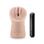 Телесный мастурбатор-вагина Ayumi с вибрацией - Blush Novelties - в Южно-Сахалинске купить с доставкой