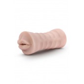 Телесный мастурбатор-ротик Nicole Vibrating Masturbator - Blush Novelties - в Южно-Сахалинске купить с доставкой