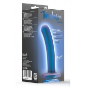 Синяя насадка с гладкой поверхностью Surrender 5.75 Inch Intermediate Pegging Dildo - 14,6 см. - Blush Novelties - купить с доставкой в Южно-Сахалинске