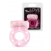 Розовое эрекционное виброкольцо с бабочкой - 1137 - в Южно-Сахалинске купить с доставкой