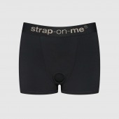 Черные трусики-боксеры для фиксации насадок Strap-on-me Harness Lingerie Allure - size XL - Strap-on-me - купить с доставкой в Южно-Сахалинске