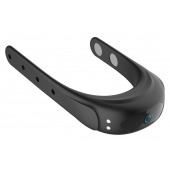 Черное эрекционное виброкольцо на ремешках - Boys of Toys - в Южно-Сахалинске купить с доставкой