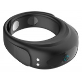 Черное эрекционное виброкольцо на ремешках - Boys of Toys - в Южно-Сахалинске купить с доставкой