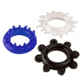 Набор из 3 эрекционных колец разного цвета и рельефа - Boys of Toys - в Южно-Сахалинске купить с доставкой