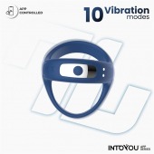 Синее интерактивное эрекционное виброкольцо Rank - Intoyou - в Южно-Сахалинске купить с доставкой