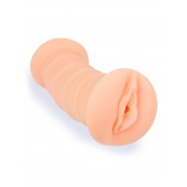 Телесный двусторонний мастурбатор с вибропулей и эрекционными кольцами в комплекте - Sexy Girl - в Южно-Сахалинске купить с доставкой