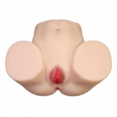 Телесный мастурбатор с 2 любовными отверстиями Olivia - Baile - в Южно-Сахалинске купить с доставкой