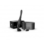 Черная секс-машина с функцией нагрева, насадками и присоской Sesh - Zalo - купить с доставкой в Южно-Сахалинске