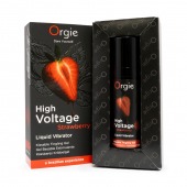 Жидкий вибратор Orgie High Voltage Strawberry - 15 мл. - ORGIE - купить с доставкой в Южно-Сахалинске