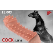 Насадка на фаллос с шипами и бугорками - 14,7 см. - KOKOS - в Южно-Сахалинске купить с доставкой