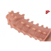 Насадка на фаллос с шипами и продолговатыми бугорками - 14,7 см. - KOKOS - в Южно-Сахалинске купить с доставкой