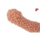 Насадка на фаллос с пузыриками по всей поверхности - 14,7 см. - KOKOS - в Южно-Сахалинске купить с доставкой