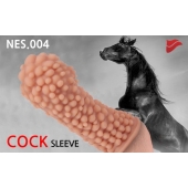 Насадка на фаллос с пузыриками по всей поверхности - 14,7 см. - KOKOS - в Южно-Сахалинске купить с доставкой