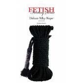 Черная веревка для фиксации Deluxe Silky Rope - 9,75 м. - Pipedream - купить с доставкой в Южно-Сахалинске