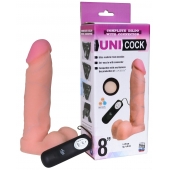 Фаллическая насадка Харнесс UNICOCK 8  с вибрацией - 20 см. - LOVETOY (А-Полимер) - купить с доставкой в Южно-Сахалинске