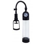 Чёрная вакуумная помпа A-toys с манометром и прозрачной колбой - A-toys - в Южно-Сахалинске купить с доставкой