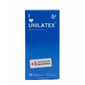 Классические презервативы Unilatex Natural Plain - 12 шт. + 3 шт. в подарок - Unilatex - купить с доставкой в Южно-Сахалинске