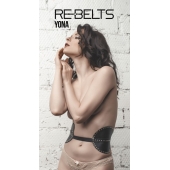 Пояс с клёпками Yona Black - Rebelts - купить с доставкой в Южно-Сахалинске